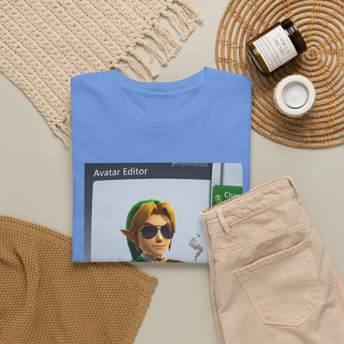 Hylian Hero Smoking A Stogie Tee