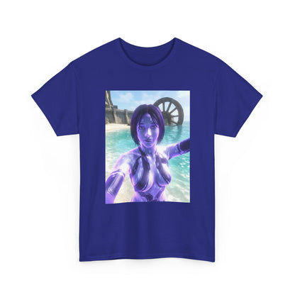 Holographic AI Taking Beach Selfie Tee