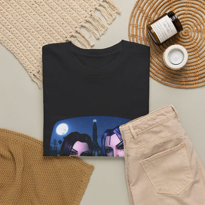 Gothic Gals Smoking In Cemetery Tee