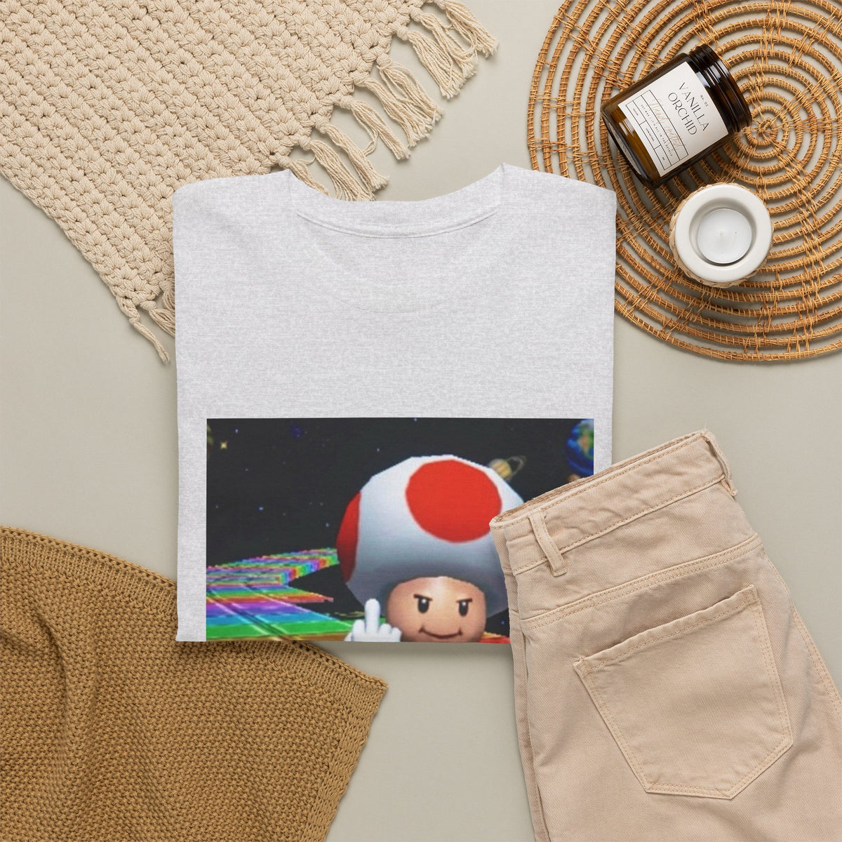 Toad Flipping The Bird On Rainbow Road
