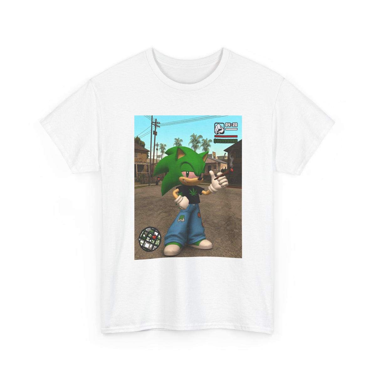 Stoned Green Hedgehog Blazing In Grove Street