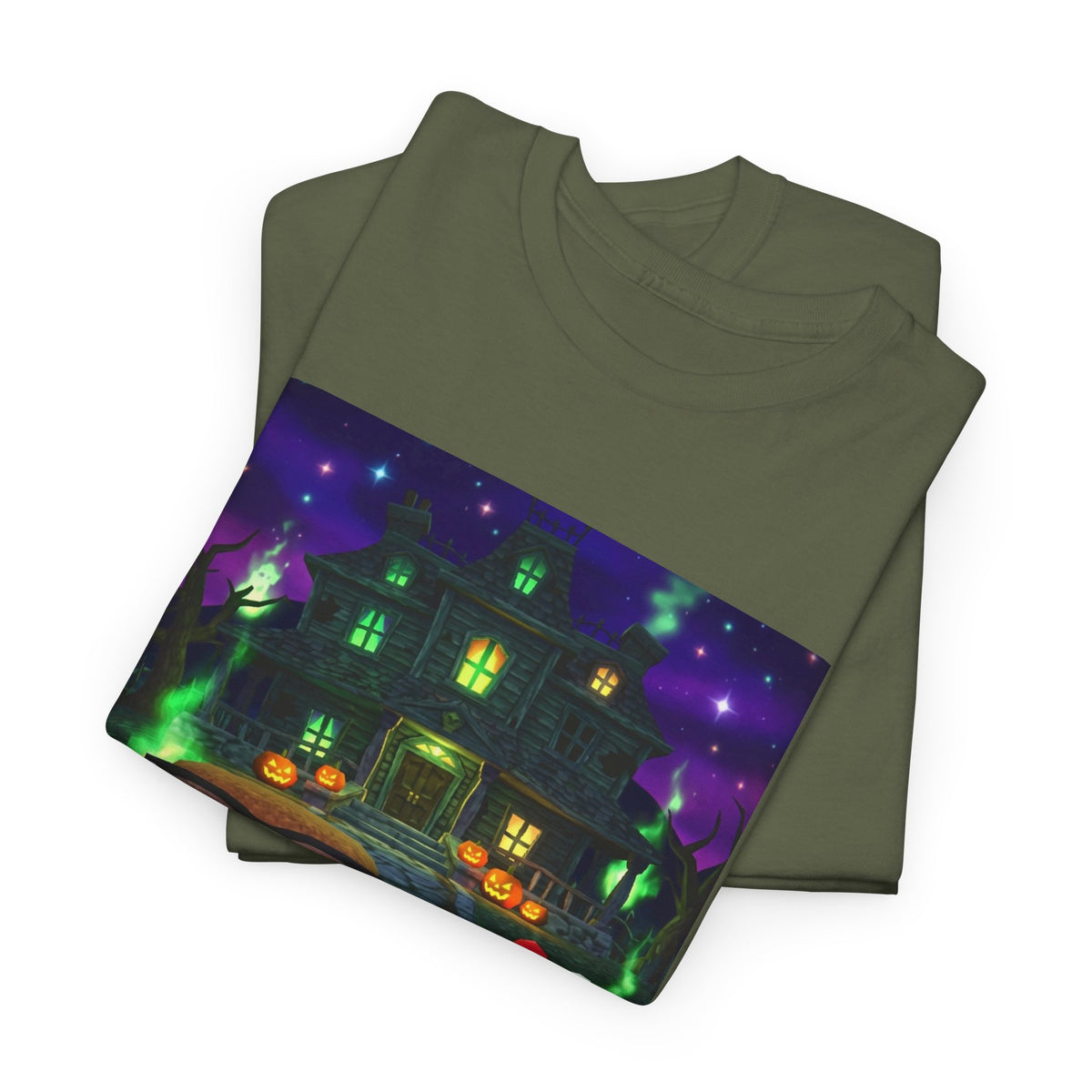 Neon Leaf Whisper Graphic Tee