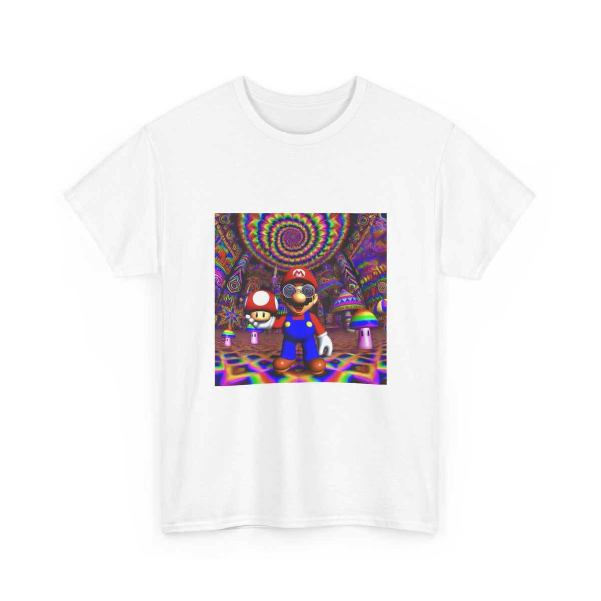 Tripping Mario Holding A Super Mushroom