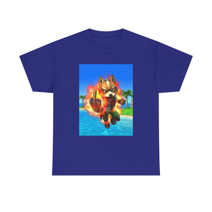 Fiery Fox Middle Finger Beach Tee