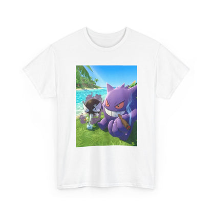 Gengar and Gastly Enjoying a Tropical Smoke Session