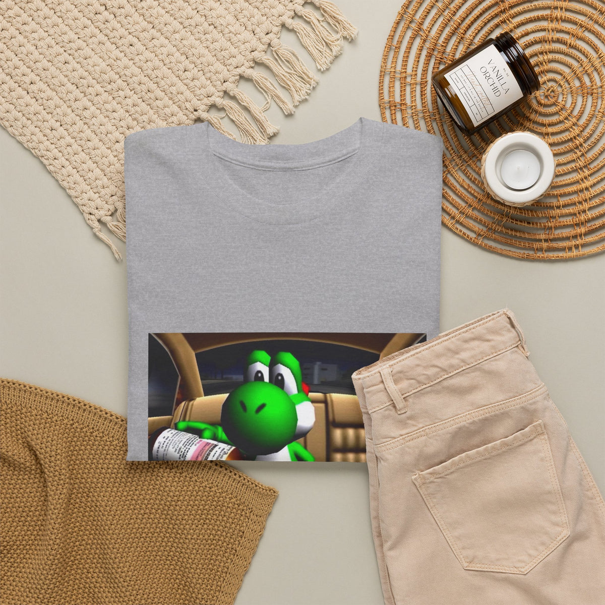 Yoshi Pouring Lean In Car Tee