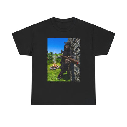 Hooded Khajiit Smoking Blunts By Fire Tee