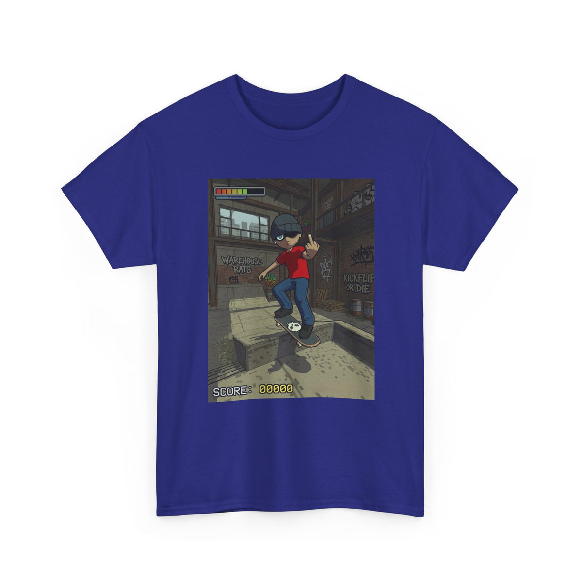 Rebellious Skater Flips Off Warehouse Scene