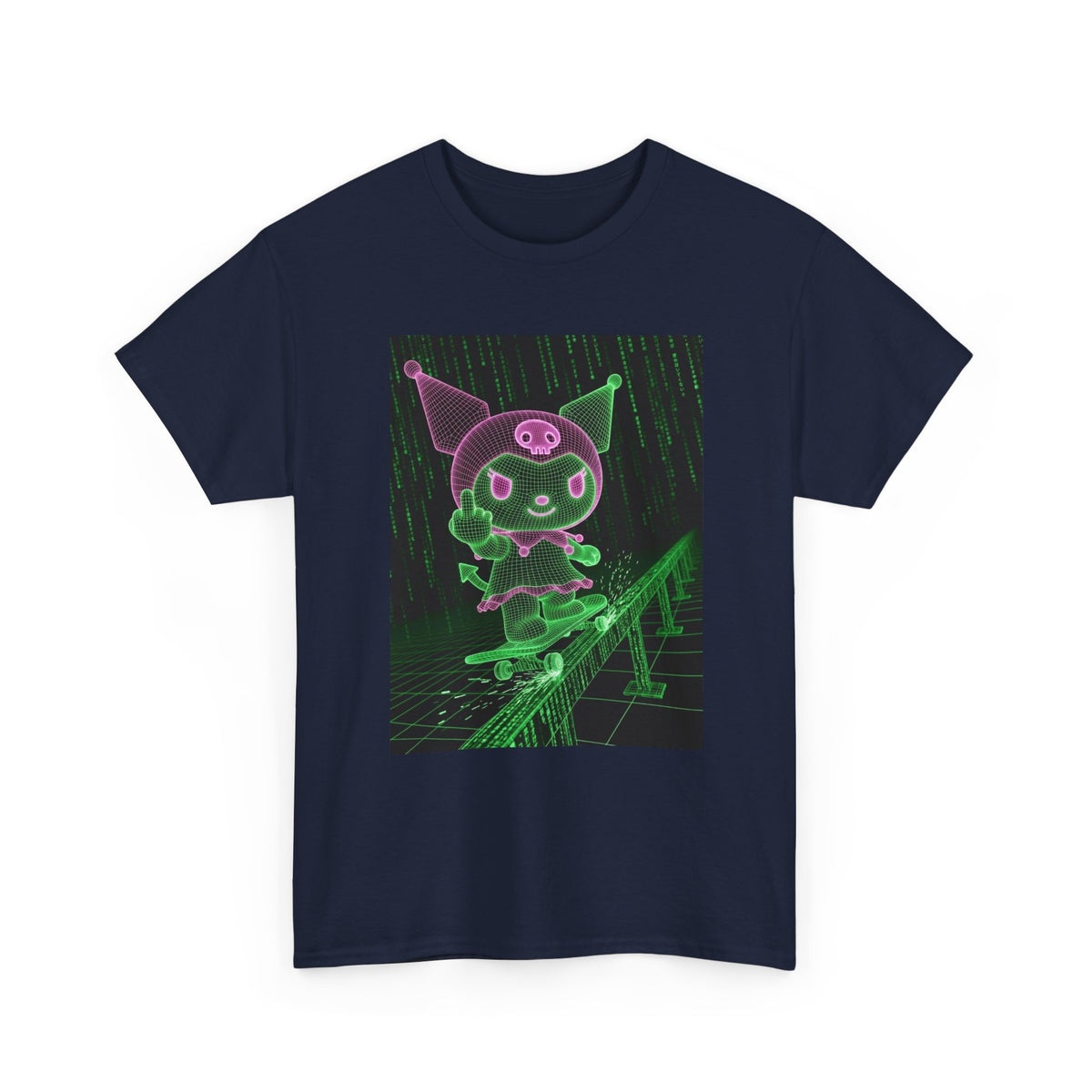 Wireframe Kuromi Skates And Flips The Bird