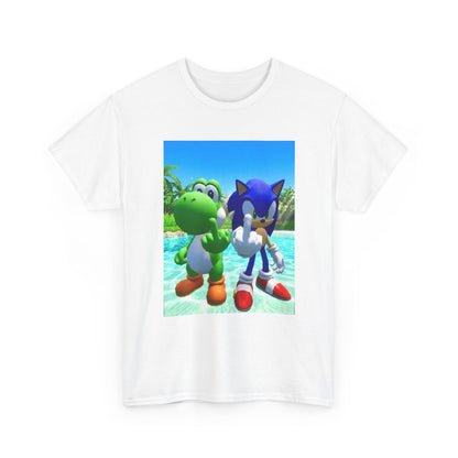 Yoshi And Sonic Flipping Off Tee