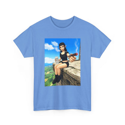 Elf Girl Smoking Cigar On Mountain Tee