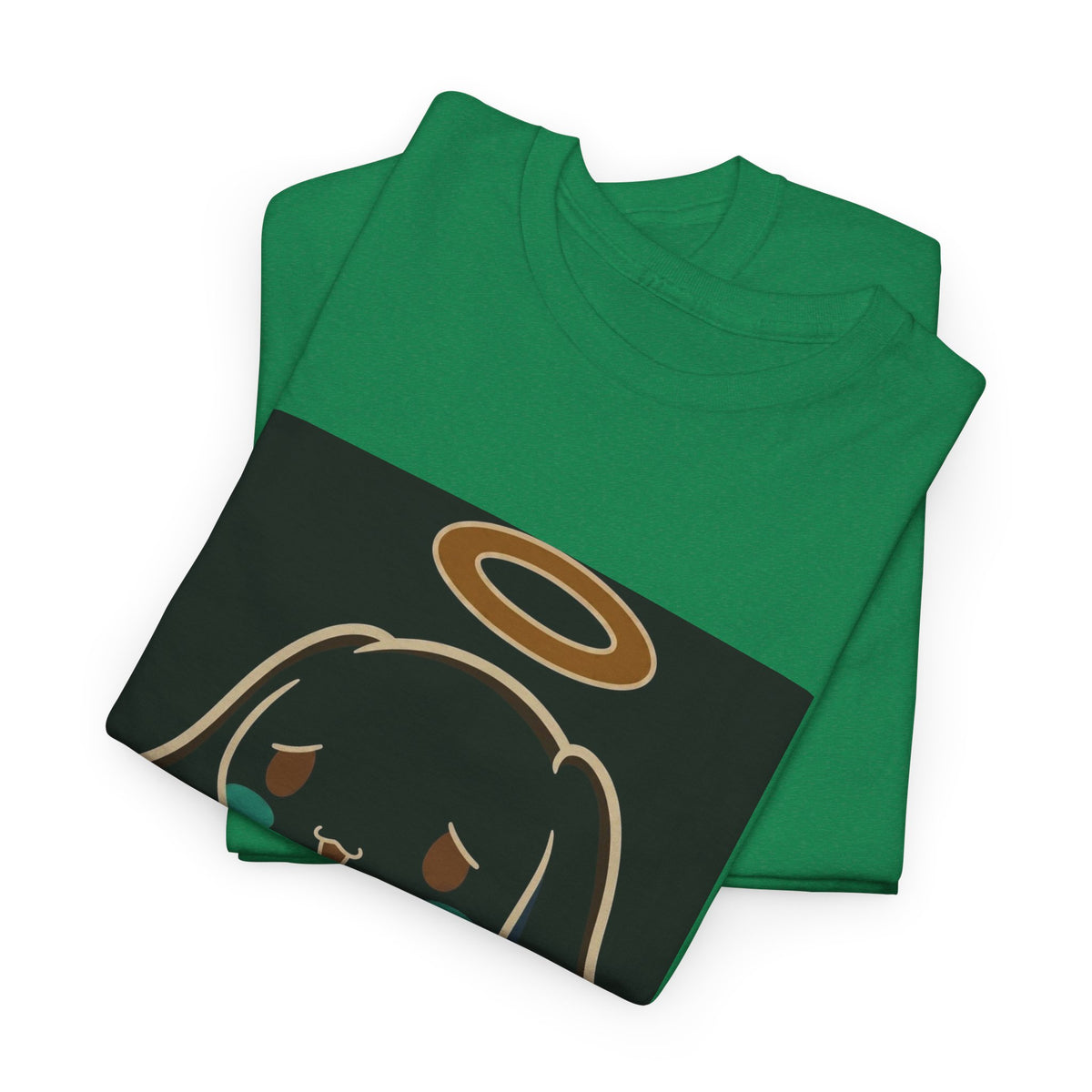 Melancholy Angel Dog Kneeling With Halo Tee