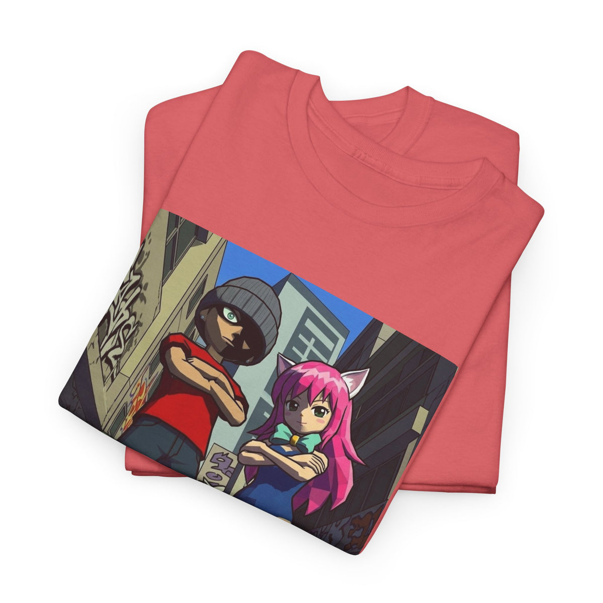Urban Duo Standoff In Graffiti Alley Tee