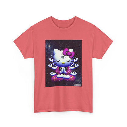 Third Eye Kitty Meditating In Space Tee