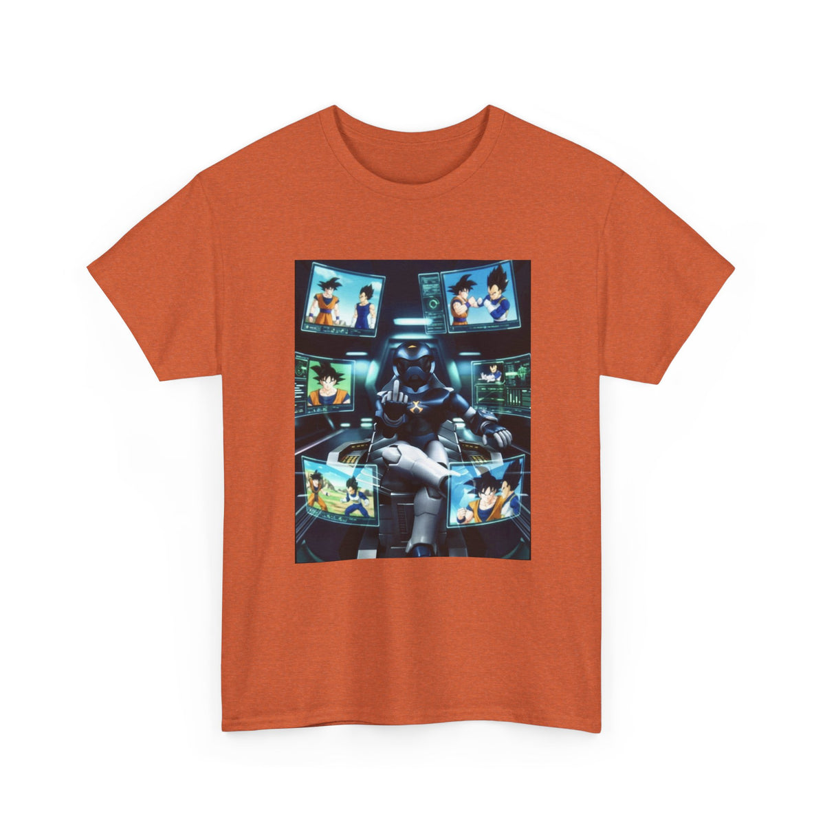 Sci-Fi Robot Flipping Off Goku and Vegeta