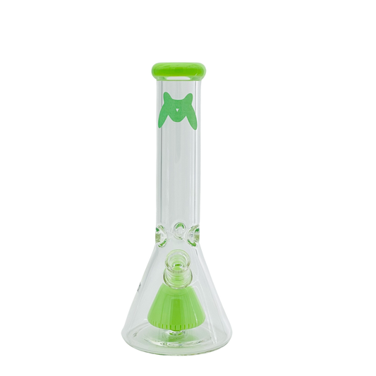 MAV Glass 12" Beaker with Slitted Pyramid Perc & Ice Pinch - 7mm Thick