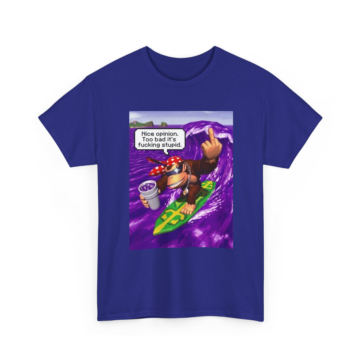 Donkey Kong Surfing Purple Wave Middle Finger