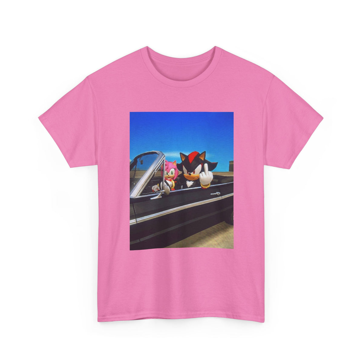 Shadow and Amy Flipping Off The World Tee