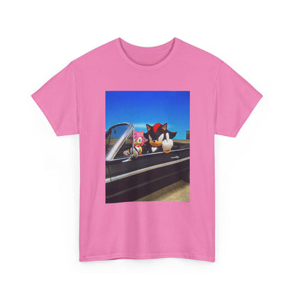 Shadow and Amy Flipping Off The World Tee
