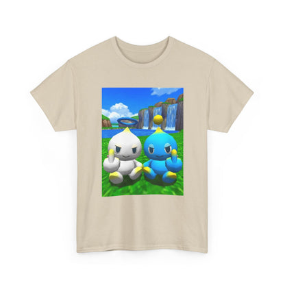 Chao Flipping Off On Green Hills Tee