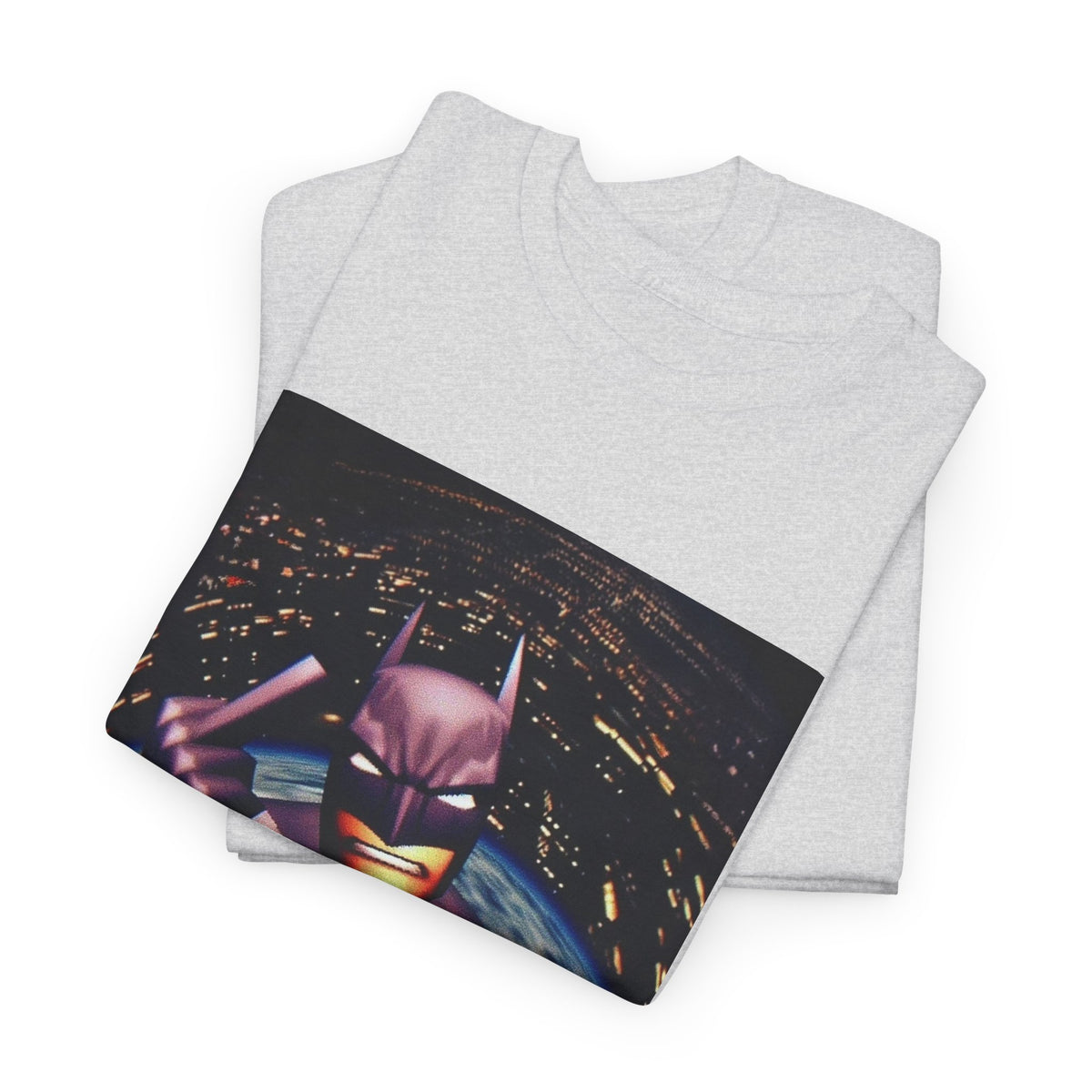 Pixel Batman Soaring Above Earth Tee