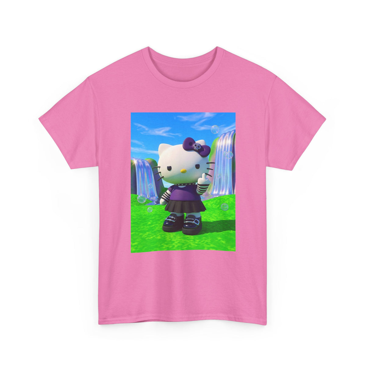 Goth Kitty Flipping Off In Wonderland