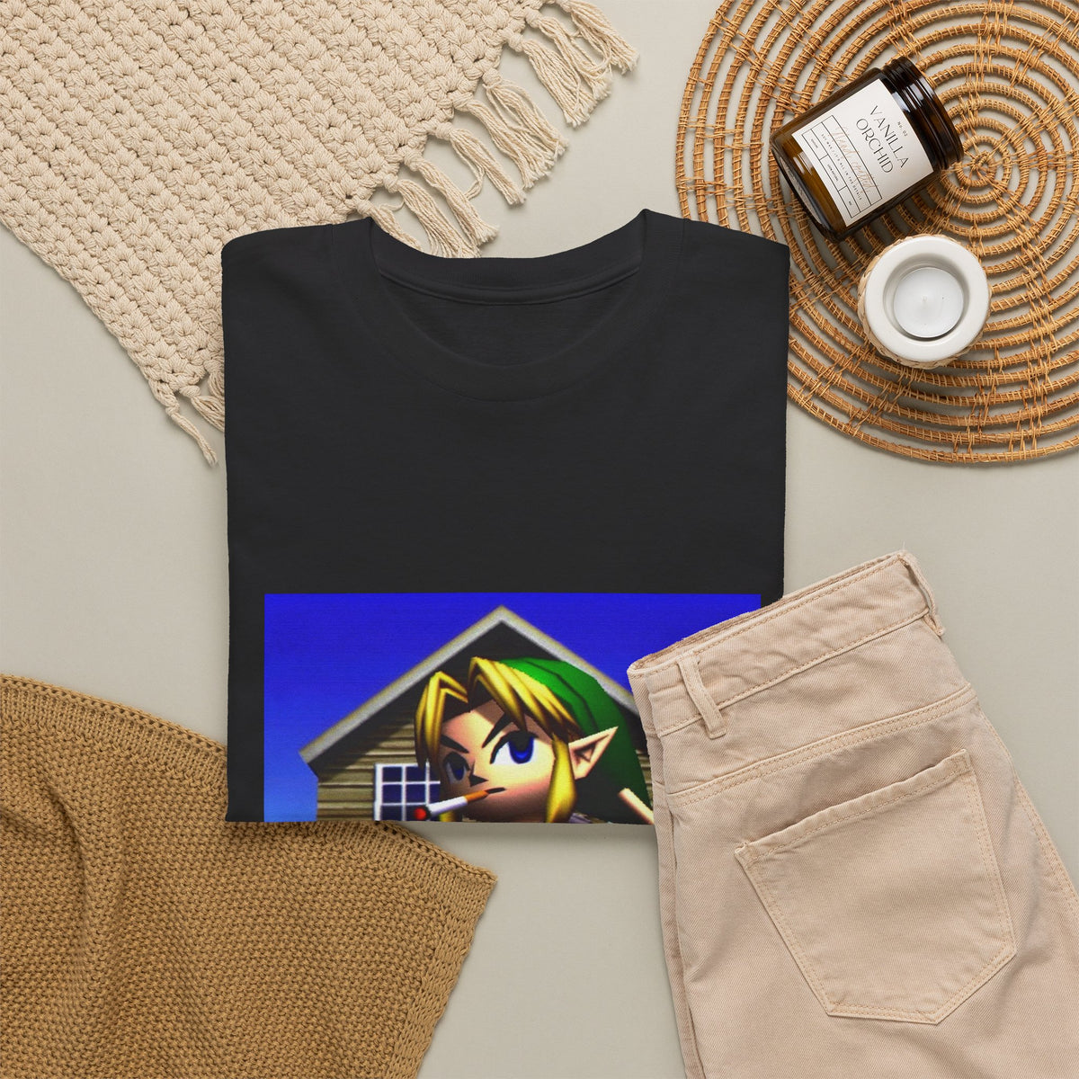 Edgy Hero Smoking And Flipping The Bird Tee