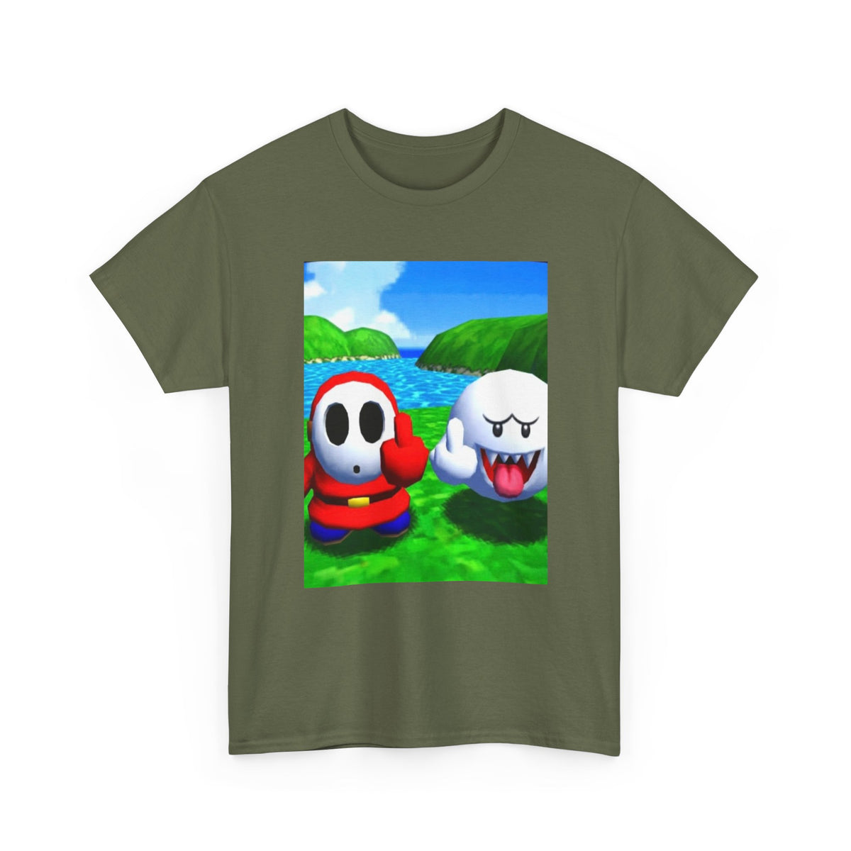 Shy Guy And Boo Middle Fingers Tee