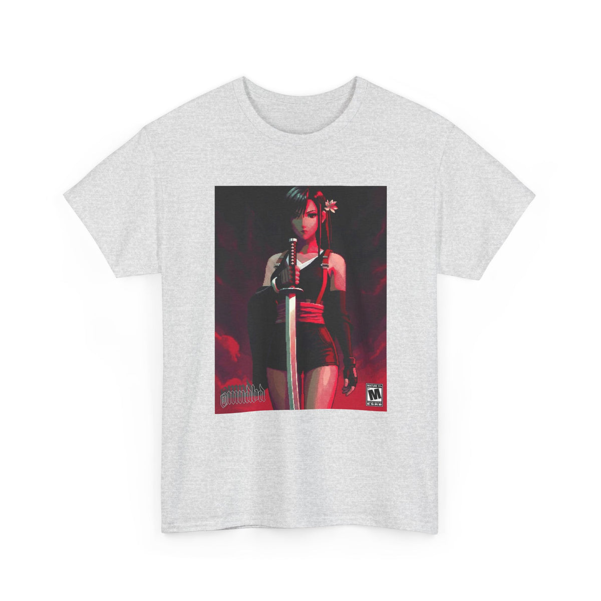 Pixel Tifa Lockhart With Katana Tee