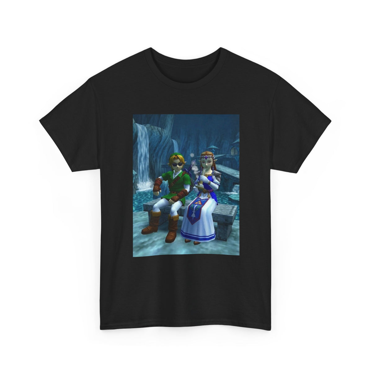 Link And Zelda Chilling With A Bong Tee