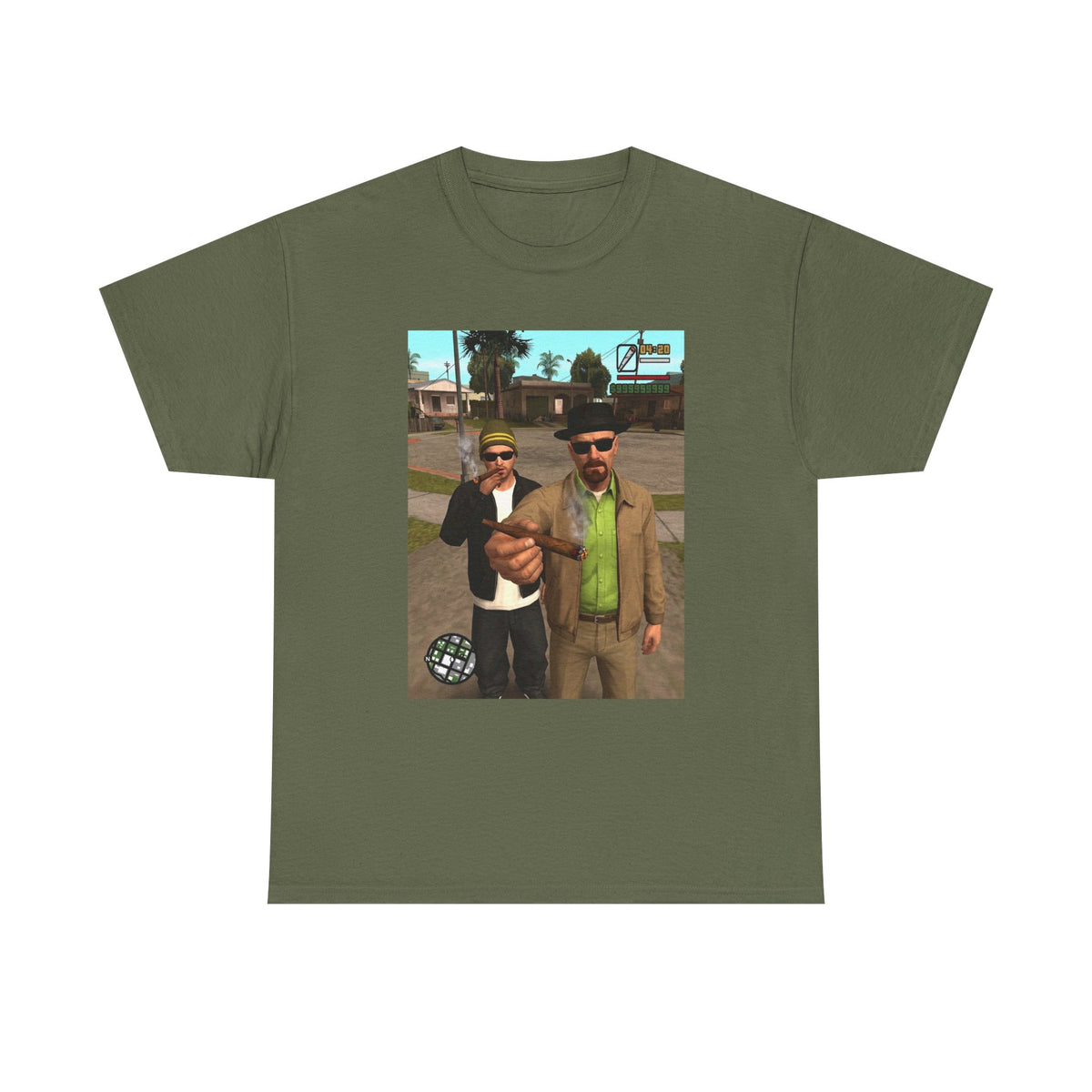Heisenberg And Jesse Breaking Bad Grand Theft Auto Blunts Tee