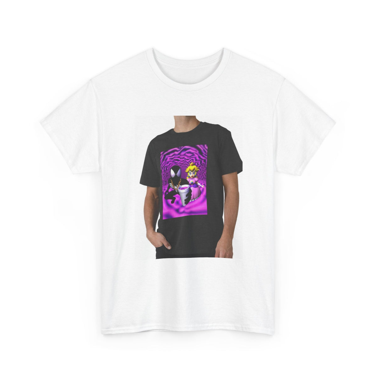 Symbiote And Princess On Purple Swirls
