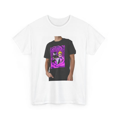 Symbiote And Princess On Purple Swirls