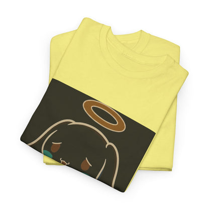 Melancholy Angel Dog Kneeling With Halo Tee