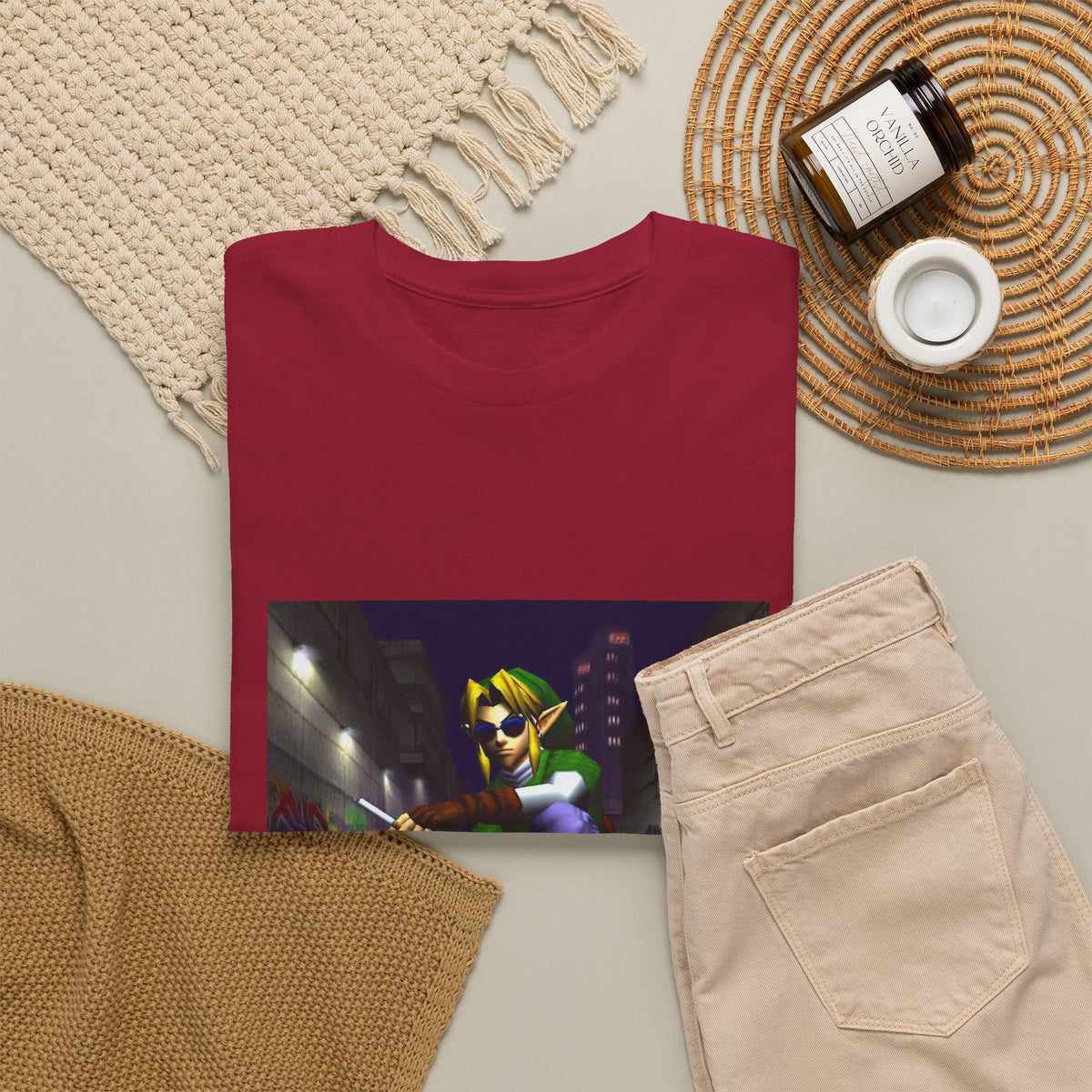 Link Skater Smoking In Alley Tee