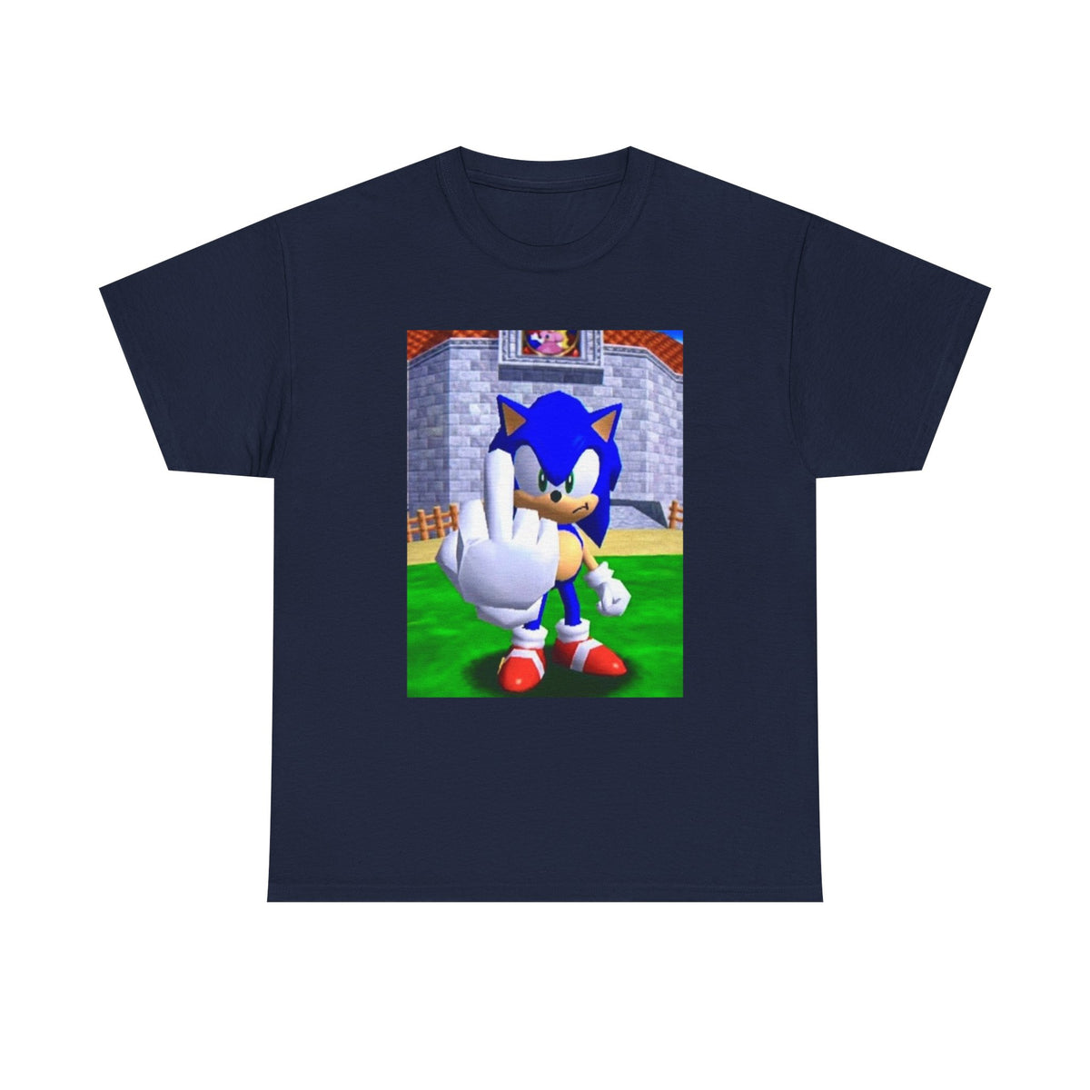 Sonic Flipping Off In The Castle Grounds