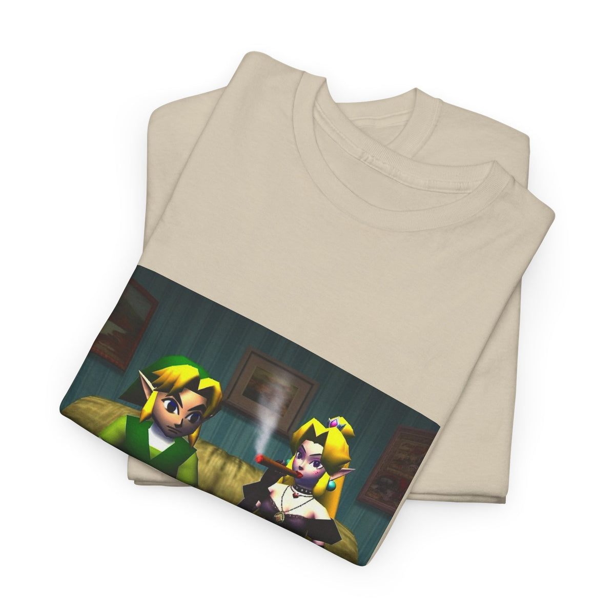 Link and Goth Peach Chillin' and Smoking Tee