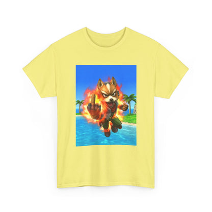 Fiery Fox Middle Finger Beach Tee