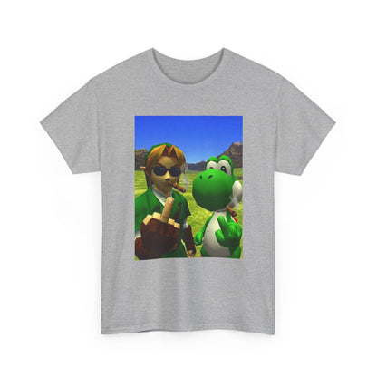 Link And Yoshi Smoking With Attitude Tee
