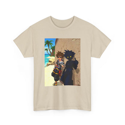 Sora And Shadow Flipping Off On Beach