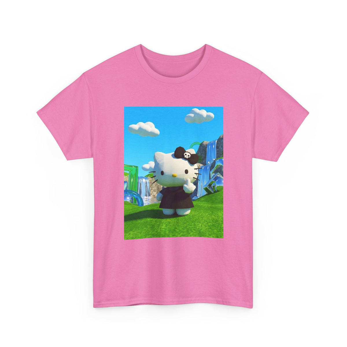 Edgy Kitty Flipping The Bird Tee