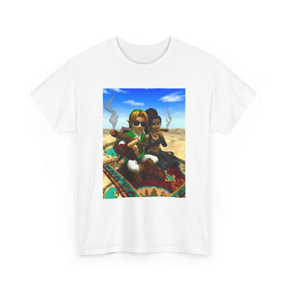 Link And Nabooru Flying On Magic Carpet