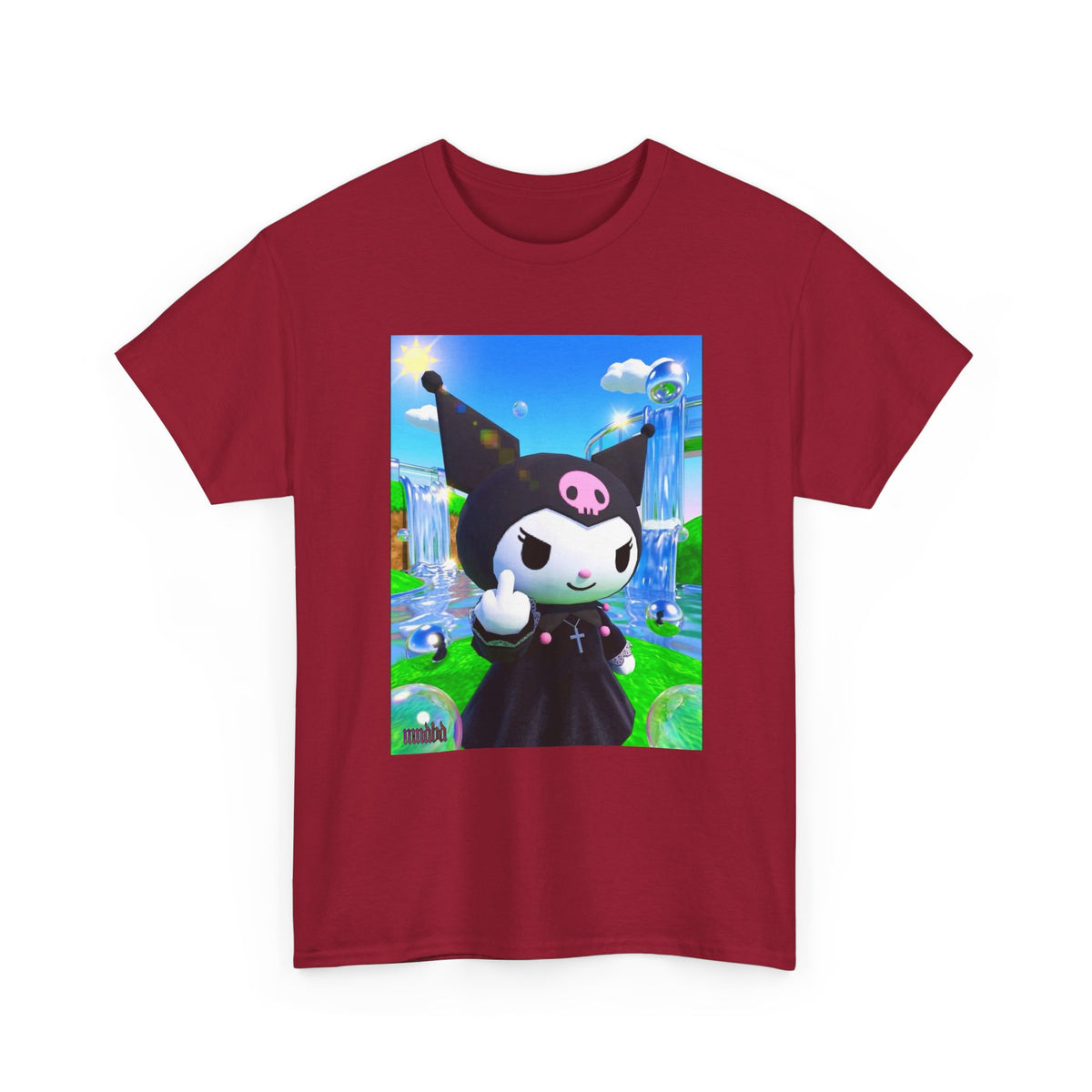 Kuromi Gives The Finger In Vaporwave Paradise