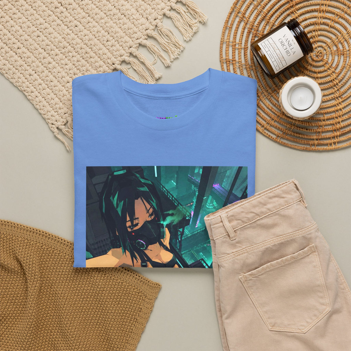 Midnight Ember Leaf Graphic Tee