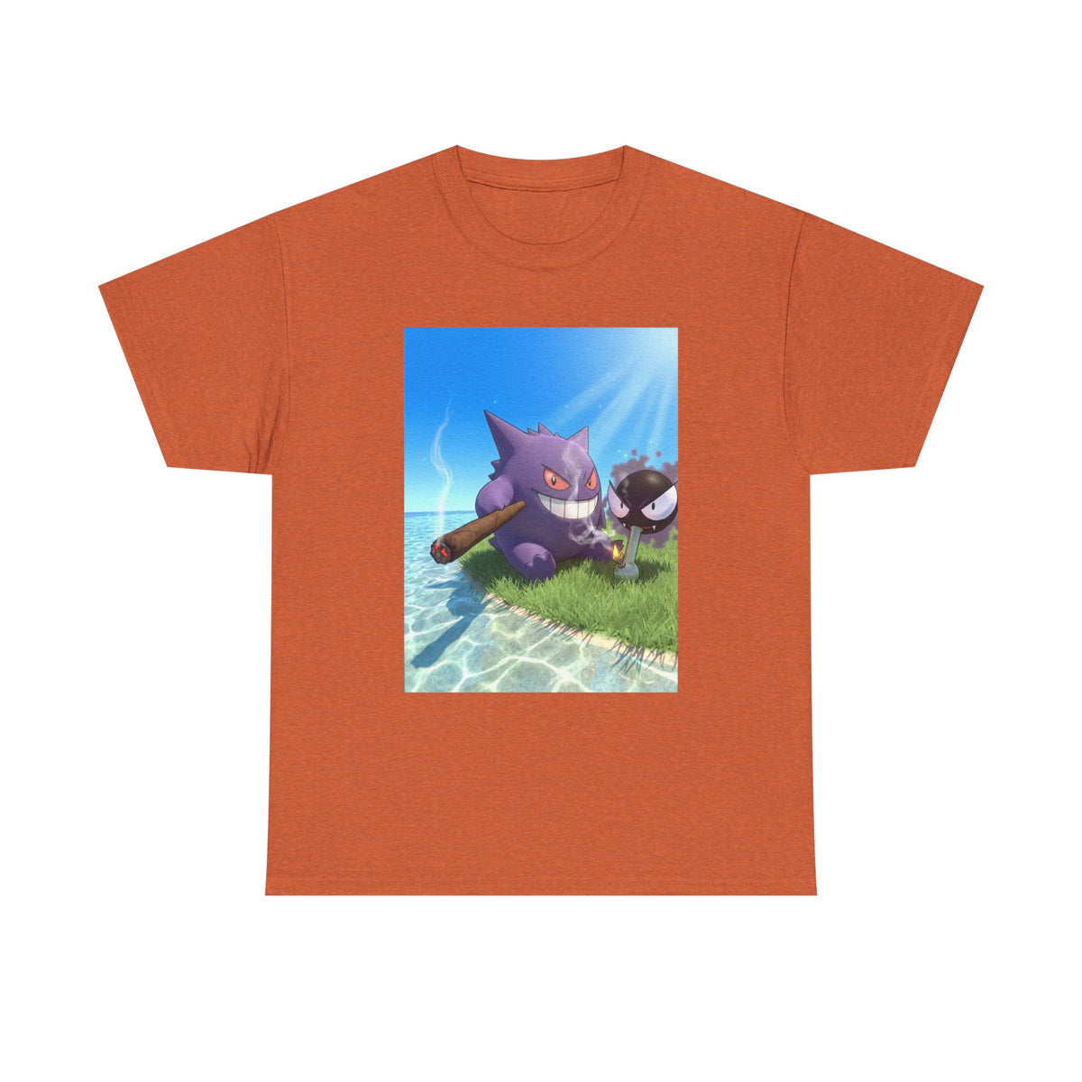 Gengar and Gastly Getting High Beachside