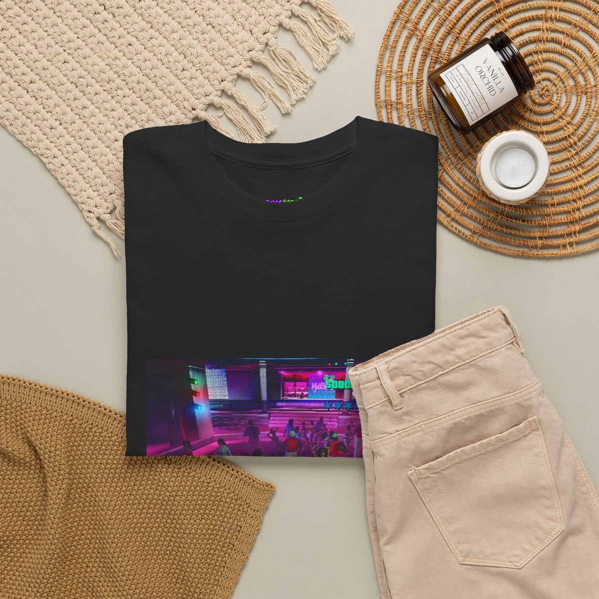 Neon Ember Flow Graphic Tee
