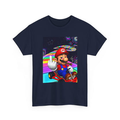 Stoned Plumber Flipping Off On Rainbow Road