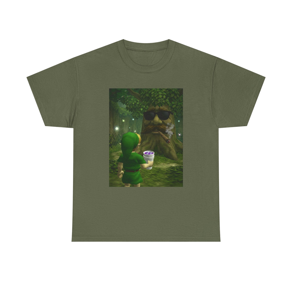 Hero Meets Cool Tree Smoking Cigar Tee