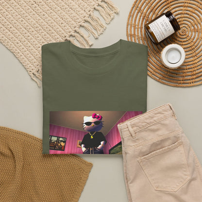 Gangsta Hello Kitty Chillin' In Low Poly Room Tee