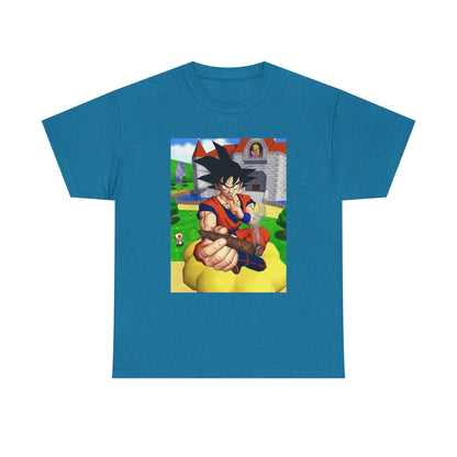 Goku Blazing On Nimbus At Mushroom Kingdom